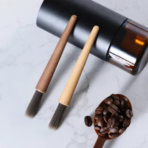Coffee Grinder Cleaning Brush Household PBT Soft Bristle Wood Handle Coffee Machine Grinder Barista Dust Cleaning Tool