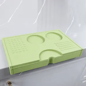 Silicone coffee tamping mat corner coffee accessory anti-slip tamper holder press pad