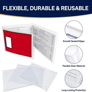 Fundas de PVC transparente para cartas de Mahjong flexibles duraderas reutilizables.