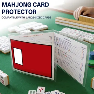 Fundas Protectoras de Mahjong Transparentes de PVC para Cartas de Puntuación Grandes