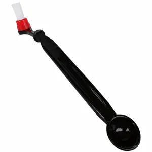 Long handle coffee machine cleaning brush with spoon and replaceable brush head for deep clean.