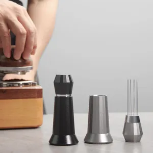 Distributeur d'Aiguilles à Café en Acier Inoxydable Distributeur de Poudre de Café Outil WDT Espresso Pour Maison Café