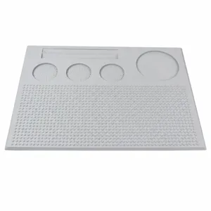 Tapis de bar en silicone PVC gris tapis égouttoir antidérapant organisateur à café