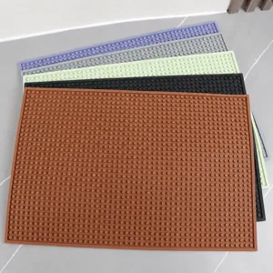 Silicone bar mat non-slip drain mat thick heat insulation rubber coaster coffee details
