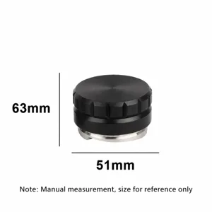 Verstellbarer Kaffeeverteiler 51mm Tamper schwarzes Aluminium Espresso Werkzeug.