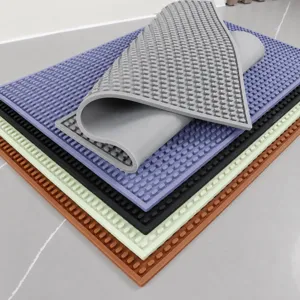 Silicone Bar Mat Non Slip Thick Drainage Mat Heat Resistant Coffee Coaster Counter Mat Kitchen Barware Accessories