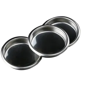 Stainless steel blind basket for 58mm espresso coffee machine backflush cleaning filter disk.