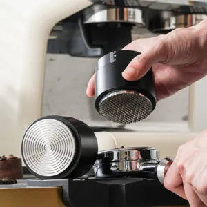 Stainless Steel Coffee Powder Distributor And Tamper Multipurpose Adjustable Depth Espresso Hand Tamper Coffee Barista Tool