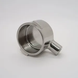 Edelstahl Espressomaschine Siebträger Korb Detailansicht Ersatzteil Durchmesser 51mm.