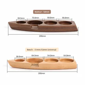 Station de tamper a cafe en bois support porte-filtre espresso base en bois set barista