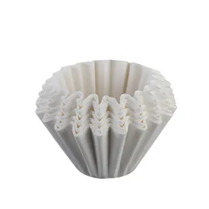 White wave coffee filter paper cake bowl shape pour over dripper 50pcs pack product view