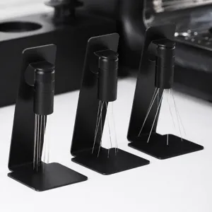 Espresso Koffie Distributie Tool Magnetische Wdt Naald Espresso Roerder Aluminiumlegering Koffiepoeder Distributeur