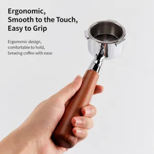 Holzgriff Detail für Espressomaschine Siebträger Ersatzteil Kaffeemaschine Brühgruppe.
