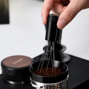 Verstelbare espresso koffie WDT tool distributienaald voor klontervrij en gelijkmatig verdelen.