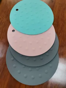 Siliconen hittebestendige mat ronde antislip pannenlap keuken tafelmat details
