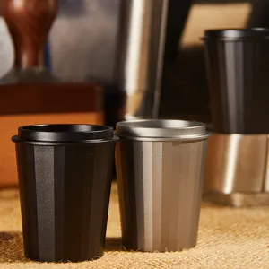 Stainless steel coffee dosing ring, metal powder feeder cup for espresso machine portafilter.