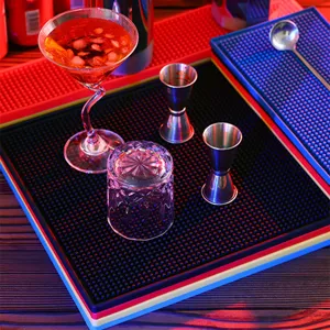 Tappetino da bar in PVC ispessito antiscivolo tappetino in gomma impermeabile per cucina caffè