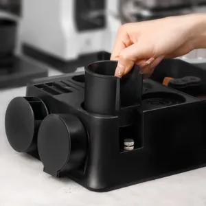 ABS Plastic Coffee Tamper Holder Station Espresso Portafilter Stand Coffee Distributor Storage Rack Kitchen Tool