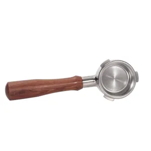 58mm espresso coffee machine portafilter with solid wood handle replacement part