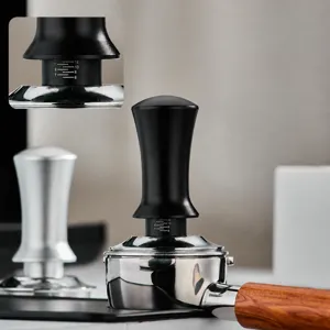 Verstelbare koffie tamper roestvrij staal espresso distributeur barista tool 58mm