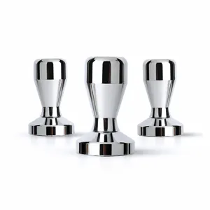 Stainless Steel Coffee Tamper 51 53 58mm Flat Base Espresso Powder Hammer Barista Tool