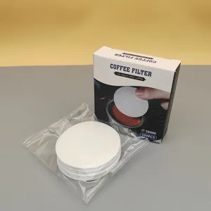 Round coffee filter paper 58mm 100pcs for mocha pot espresso hand drip coffee maker brewing tools.