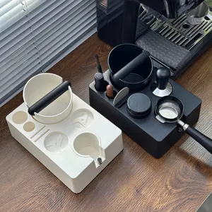 Station de Tamper à Espresso en ABS Support de Distributeur de Café Organisateur Multifonctionnel Pour Porte-Filtre Maison Bureau
