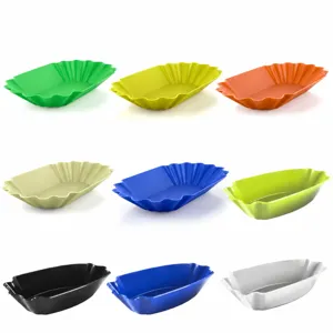 Piccolo Vassoio in Plastica per Degustazione di Chicchi di Caffè a Forma di Barca Piatto di Prova per Tazza Caffè Esposizione Raffreddamento PP