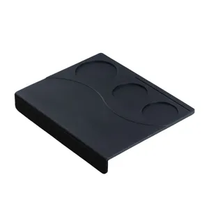 Tappetino per pressino da caffè in silicone nero supporto accessori baristi antiscivolo