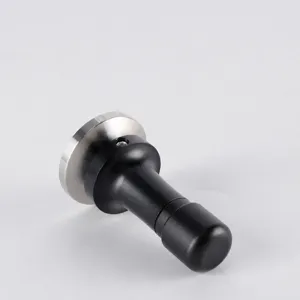 Pressino per caffè espresso in acciaio inossidabile con manico rotondo ergonomico professionale.