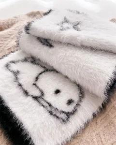 Bufanda de Piel Sintética Suave Mujer Invierno Cálido Cinnamoroll Dibujos Animados Chal