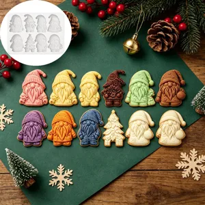 Christmas gnome silicone mold 8-cavity DIY chocolate baking decoration tools