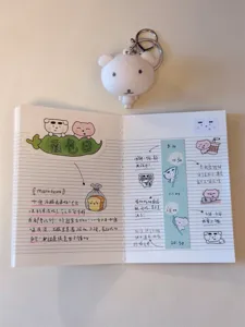 Weiche Ferien dicke Augenbraue Welpe und schlafender Bär Etikett Aufkleber Journaling Material