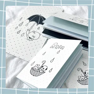 TN Travel Passport Notebook Cute Bear Rabbit Illustration Special Paper Colorful Inner Pages Journal Diary Book