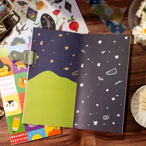 Original TN notebook inner pages and release book featuring cute starry sky designs and stationery.