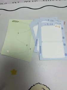 Planner refill paper cute memo notepad loose leaf inserts stationery set for journal bullet.