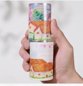 Original washi tape decorative masking tape for journaling and scrapbooking cute landscape design
