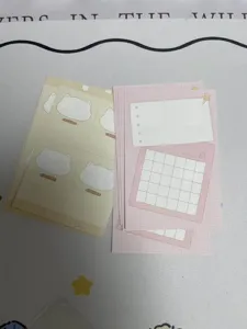 Cute stationery memo pads and planner filler papers set for TN notebooks and journals.