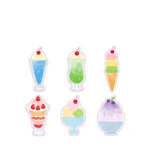 Summer cold drink shaped memo pads cute ice cream sticky notes paper stationery set