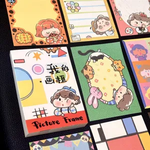 Origineel Ontwerp Leuke Cartoon Frame Notizblock Sticky Notes Scrapbook Journal Decoratief Papier Schrijfwaren
