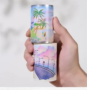 WT original scenic decorative PET washi tape rolls for bullet journal and diary crafting.