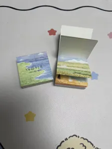 Watercolor landscape cat memo pad cute creative sticky notes 100 pages stationery