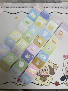 Detailed view of grid accordion sticker strips and inner page dividers for TN notebooks.