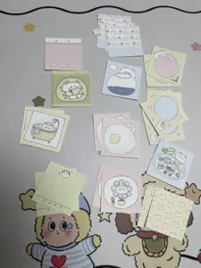 Cute cat sticky notes memo pad set, aesthetic stationery for journaling, planner, and daily office tasks.