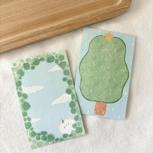 Cartoon Illustration Washi Tape PET Sticker Memo Pad Journal DIY Stationery Supplies