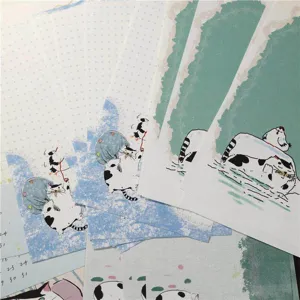 A6 Loose Leaf Planner Inner Pages Cute Cat Illustration Writing Paper Refill Notebook Memo Pad