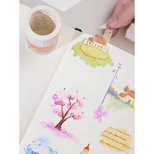 WT original washi tape, scenic landscape decorative adhesive tape for bullet journal DIY art.