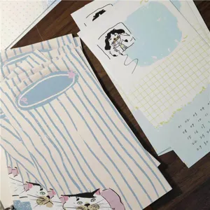 Cute cat theme loose leaf planner insert paper A6 refill stationery notebook refill supplies