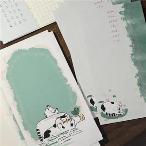 A6 planner inner pages cute cat design refill paper loose leaf stationery diary notebook insert