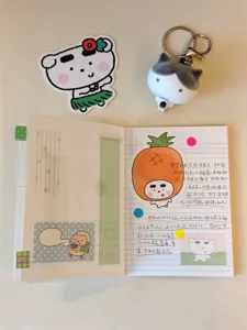 Süßes Cartoon Welpe Reisepass Notizbuch Planer Stempelbuch Tagebuch Schreibwaren Geschenk